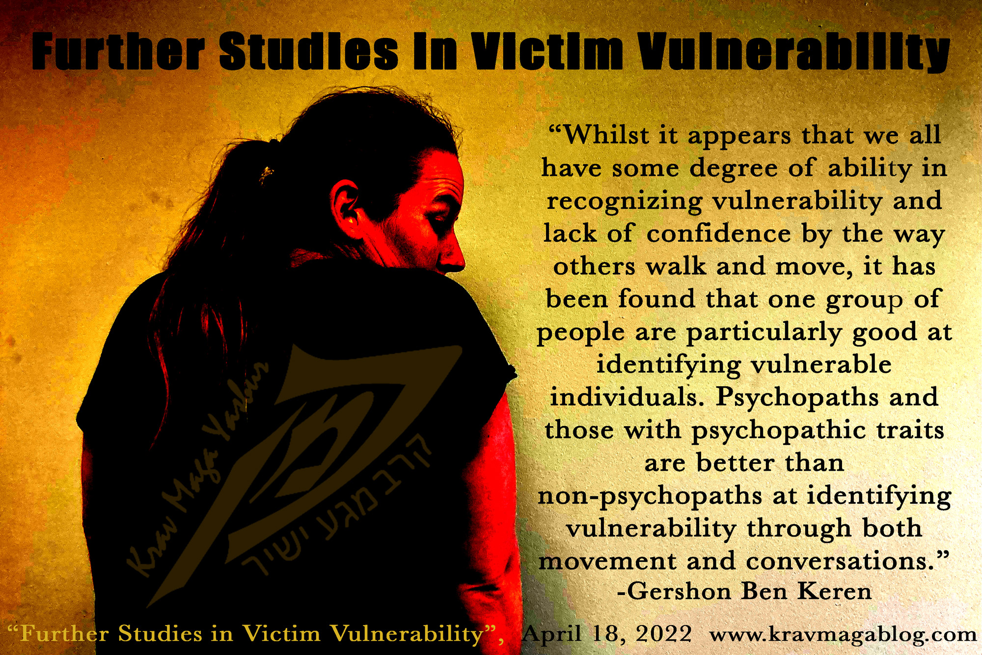 Blog About Further Studies In Victim Vulnerability