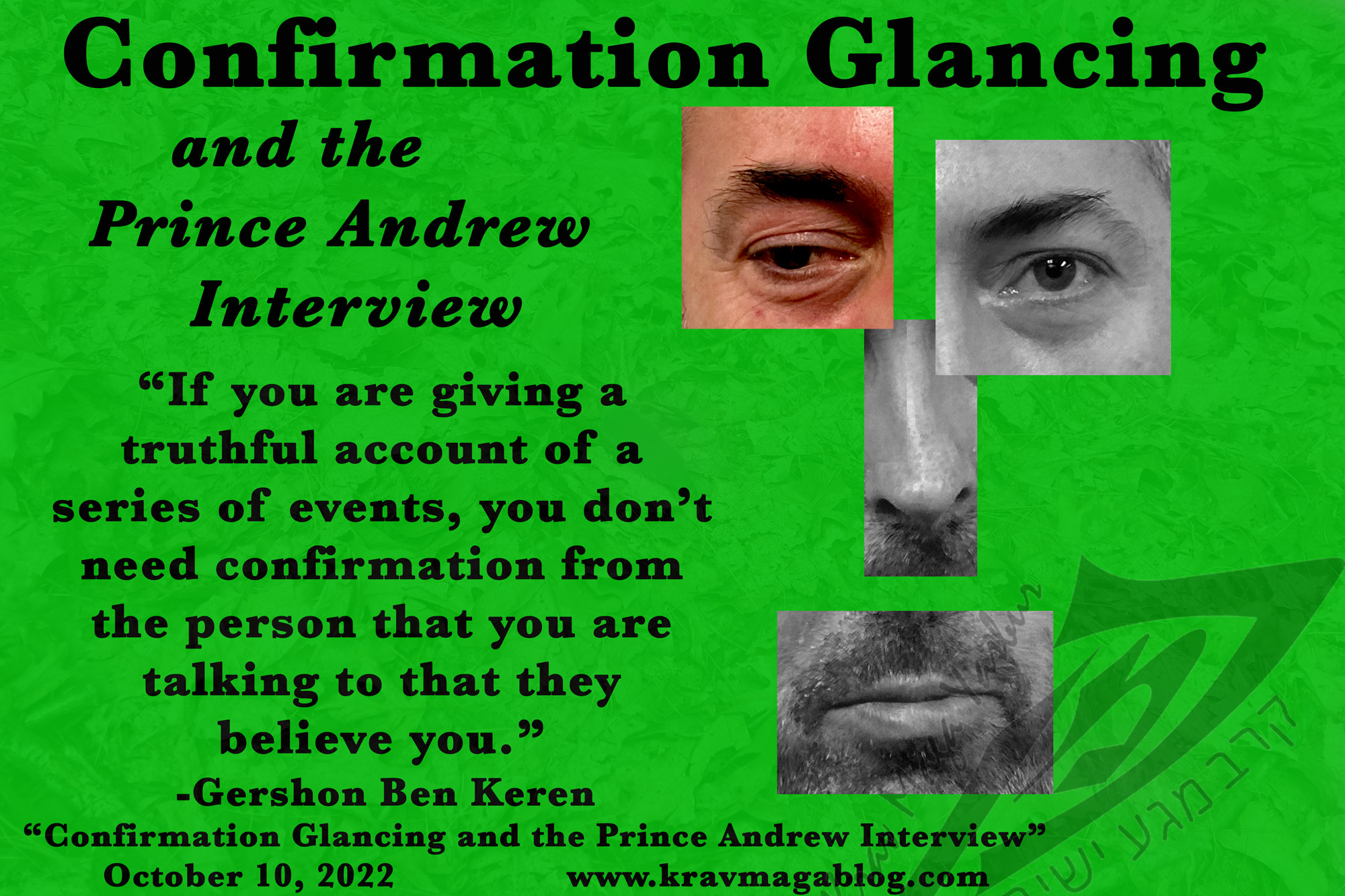 Blog About Confirmation Glancing & The Prince Andrew Interview
