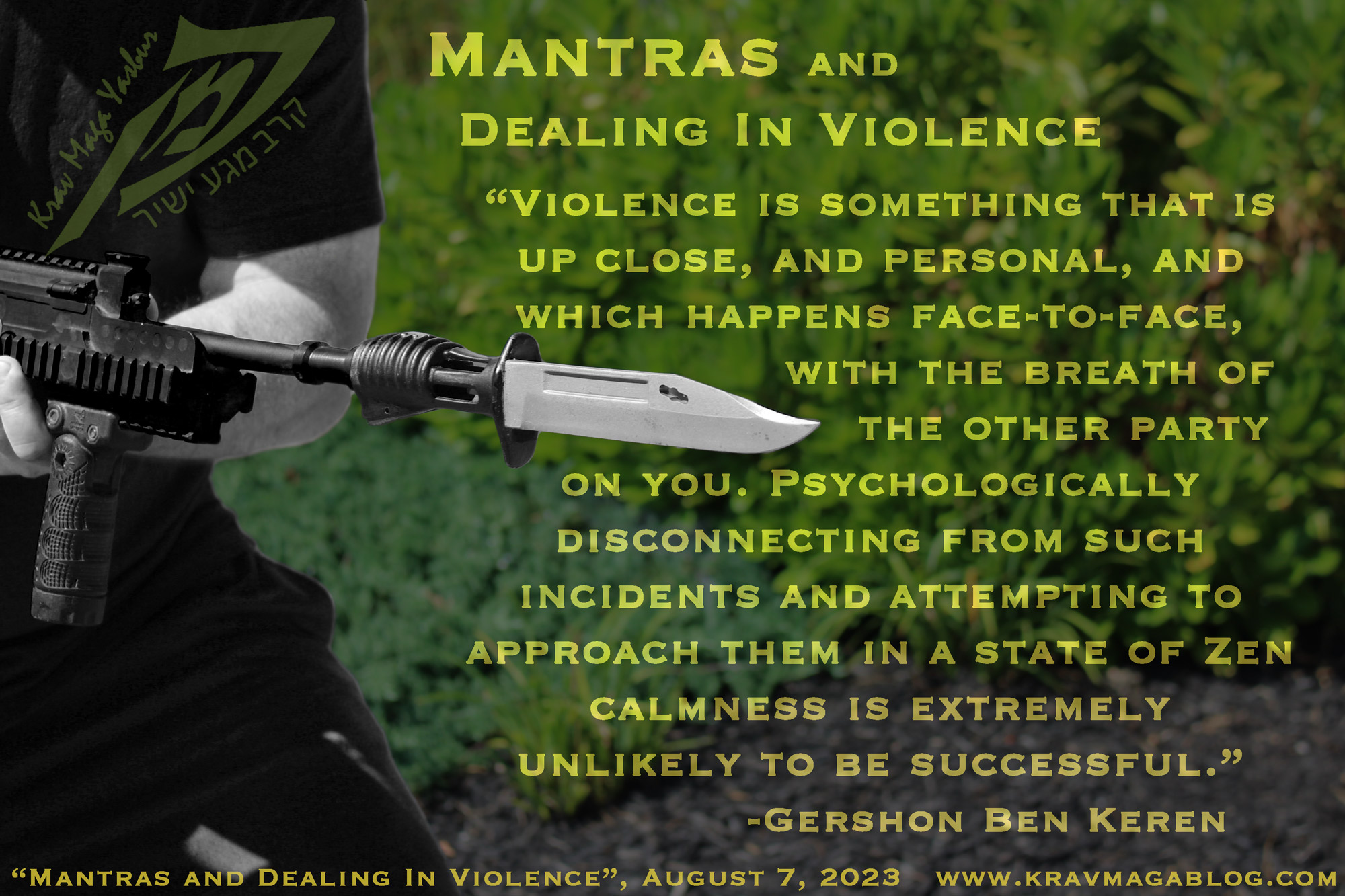 Blog About Mantras and Dealing In Violence